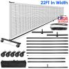 Portable Pickleball Net 22ft Regulation Size Net Pickle Ball Net System with Lockable Wheels Carrying Bag for Driveway Backyard