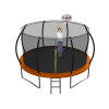 12FT Recreational Trampoline with Enclosure for Kids Adults, ASTM Approved, Outdoor Trampoline with Wind Stakes and Ladder for Kids Apex Series