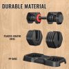 Adjustable Dumbbell Set, 10 in 1 Free Dumbbell for Men and Women, Black Dumbbell for Home Gym, Full Body Workout Fitness