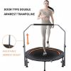 40 Inch Fitness Rebounder Trampoline for Adults, Indoor Exercise Trampoline with Safety Pad Max. Load 300 LBS for Gym Living Room Yoga Room