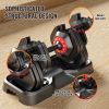 Adjustable Dumbbell Set, 10 in 1 Free Dumbbell for Men and Women, Black Dumbbell for Home Gym, Full Body Workout Fitness