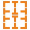 12Pcs Pickle Ball Court Marking Kit 8Pcs T-Shaped Markers 4Pcs L-Shaped Markers Throw Down Silicone Pickleball Court Lines Reusable Boundary Lines wit