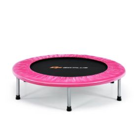 38 Inch Mini Folding Trampoline Portable Recreational Fitness Rebounder (Color: Pink)