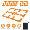 12Pcs Pickle Ball Court Marking Kit 8Pcs T-Shaped Markers 4Pcs L-Shaped Markers Throw Down Silicone Pickleball Court Lines Reusable Boundary Lines wit